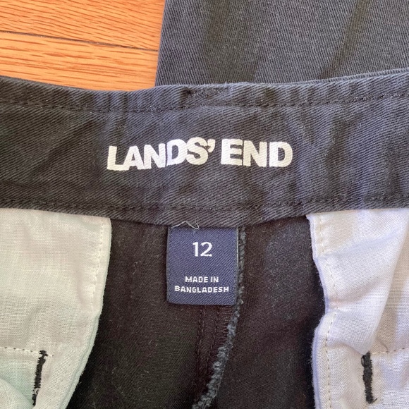 Boy’s size 12 Lands’ End black dress pants with adjustable waist - Picture 3 of 7